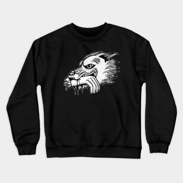 The hand that feeds is the hand that bleeds Crewneck Sweatshirt by Artsauce